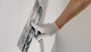 plastering wall